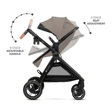 Універсальна коляска 3 в 1 Kinderkraft Esme Pro Sand Beige (KSESME00BEG300N) Spok