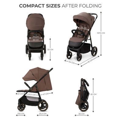 Прогулочная коляска Kinderkraft Trig 3 Brown (KSTRIG03BRW0000) Spok