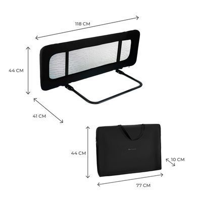 Захисна бар'єрка для ліжка Kinderkraft Guard and Dream Black (KAGUDR00BLK0000) Spok