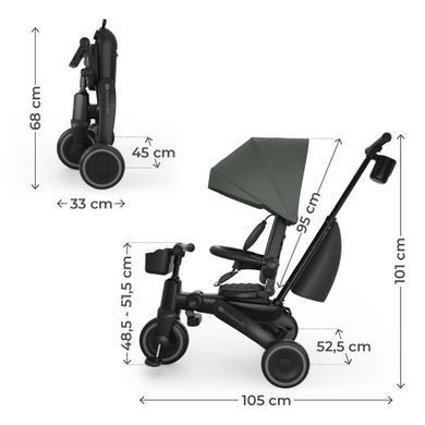 Трехколесный велосипед Kinderkraft Jazz 3 Green (KRJAZZ03GRE0000) Spok