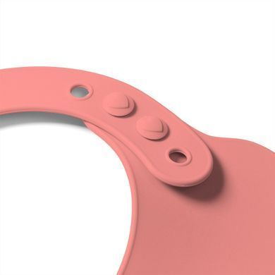 Силиконовый нагрудник BabyOno Розовый с сердечками (829/04) Spok