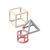Образовательные прорезыватели Babyono Geometric Кремовый/серый/розовый (514/02) Spok