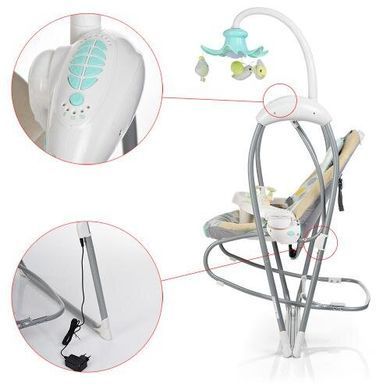 Детские качели Bambi ME 1020-12 Серо-мятный Spok