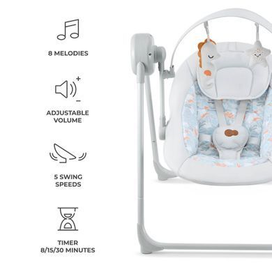Кресло-качалка Kinderkraft Swingee Grey (KBSWIN00GRY0000) Spok