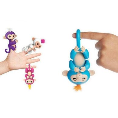 Интерактивная обезьянка на палец Happy Monkey 801 Light blue Spok