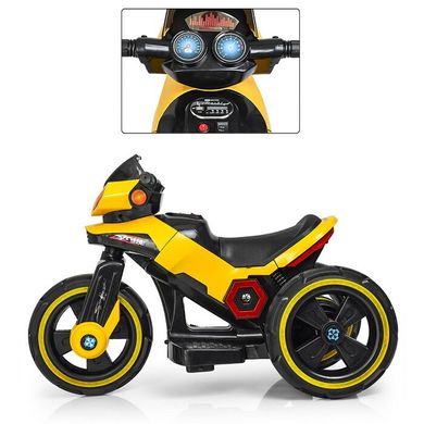 Детский мотоцикл Bambi желтый M 3927-6 Spok