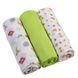 Муслиновые пеленки BabyOno Cупермягкие 3 шт. Салатовые (348/06) Spok