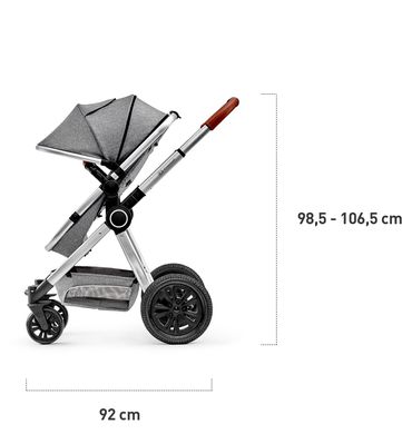 Универсальная коляска 3 в 1 Kinderkraft Veo Gray (KKWVEOGRY30000) Spok