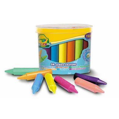 24 восковых мелка Crayola для самых маленьких в бочонке (0784) Spok