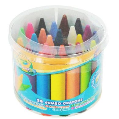 24 восковых мелка Crayola для самых маленьких в бочонке (0784) Spok