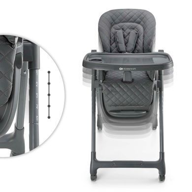Стульчик для кормления Kinderkraft Tulo Grey (KHTULO00GRY0000) Spok