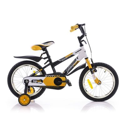 Велосипед Azimut Stitch 16" Желто-бело-черный Spok