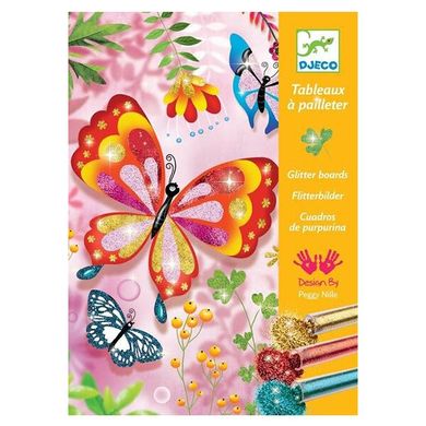 Художественный комплект Djeco Рисование блестками Блестящие бабочки (DJ09503) Spok