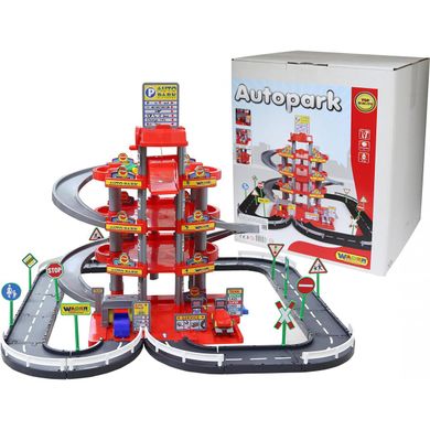 Игровой набор Wader Паркинг 4-уровневый c дорогой и машинками Красный (44723) Spok