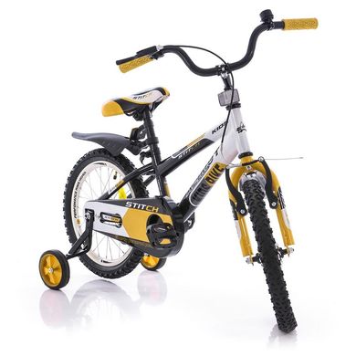 Велосипед Azimut Stitch 16" Желто-бело-черный Spok