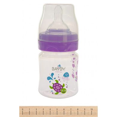 Бутылочка для кормления Bayby 120 мл 0м+ Фиолетовая (BFB6100) Spok