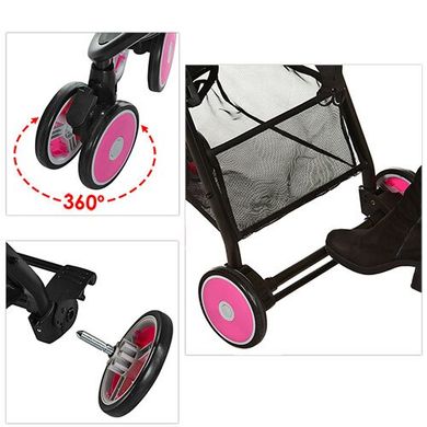 Прогулочная коляска El Camino Motion M 3295-8 Черный/розовый Spok