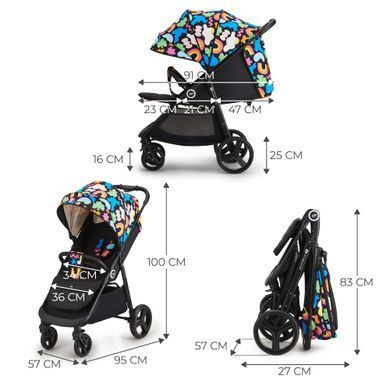 Прогулочная коляска Kinderkraft Grande Plus Happy Shapes (KSGRAN00HAP0000) Spok