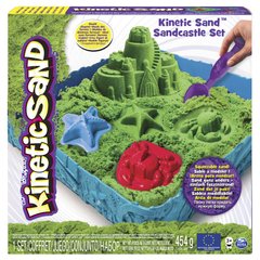 Набор песка для творчества Wacky-tivities Kinetic Sand Замок из песка 454 г Формочки, лоток Зеленый (71402G) Spok