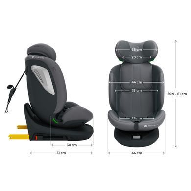 Автокрісло Kinderkraft i-Grow 2 Plus i-Size Grey (KCIGRO02GRYPL00) Spok