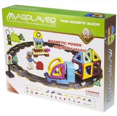 Детский магнитный конструктор MagPlayer 68 деталей (MPK-68) Spok