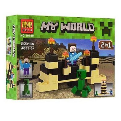 Конструктор Bela My world Minecraft Стив против Крипера (10190) Spok