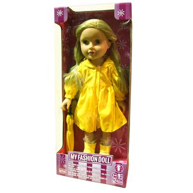 Кукла Lotus Onda в желтом плаще с зонтом 45 см (1558) Spok