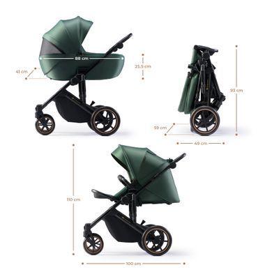 Универсальная коляска 2 в 1 Kinderkraft Prime 2 Dark Green (KSPRIM02GRE2000) Spok