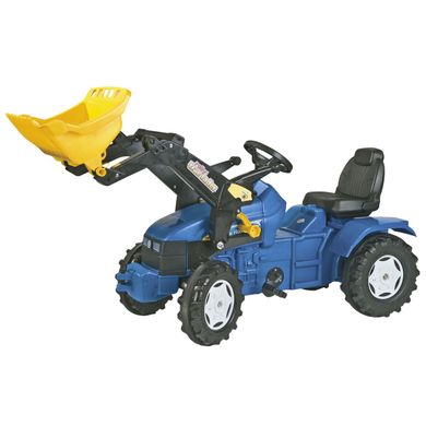 Педальный трактор с ковшом Rolly Toys RollyFarmtrac NH TD5050 Сине-Желтый (046713) Spok