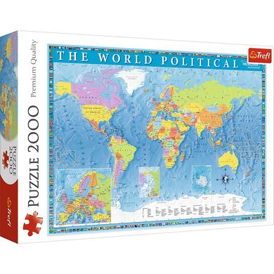 Пазл Trefl Политическая карта мира, 2000 элементов (27099) Spok