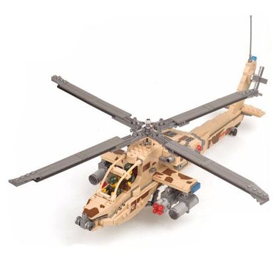 Конструктор Bambi Вертолет АН-64, 670 деталей (84020) Spok