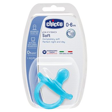 Пустышка Chicco Physio Soft Силиконовая 6-12 Синяя (02712.31) Spok