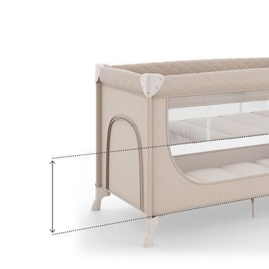Кровать-манеж Kinderkraft Leody UP Beige (KCLEODUPBEG0000) Spok