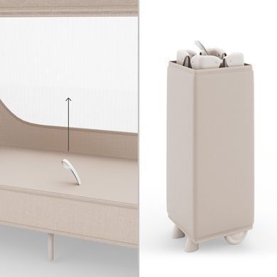 Кровать-манеж Kinderkraft Leody UP Beige (KCLEODUPBEG0000) Spok
