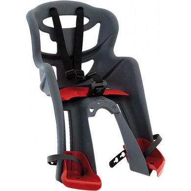 Детское переднее сиденье Bellelli Tatoo Handlefix Серый с красным (SAD-50-41) Spok