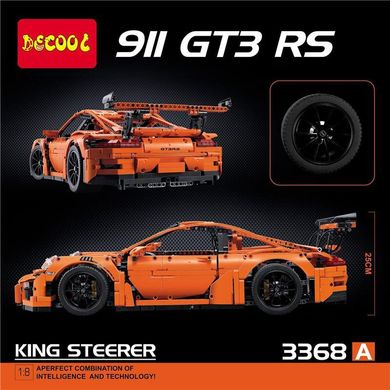 Конструктор Decool Porsche 911 GT3 RS Оранжевый (3368A) Spok