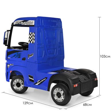 Детский электромобиль-грузовик Mercedes Actros Синий (M 4208EBLR-4) Spok