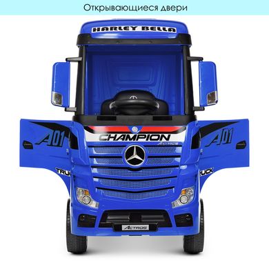 Дитячий електромобіль-вантажівка Mercedes Actros Синій (M 4208EBLR-4) Spok
