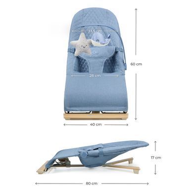 Шезлонг-качалка Kinderkraft Mimi Nordic Breeze (KBMIMI00NOR0000) Spok