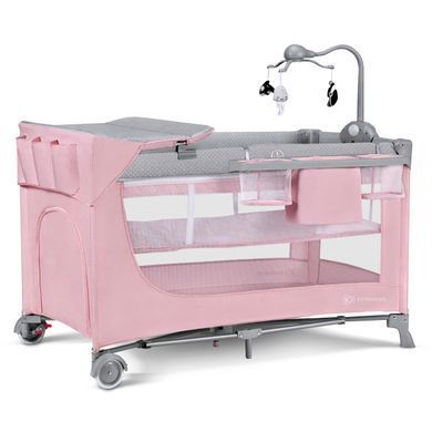 Ліжко-манеж з пеленатором Kinderkraft Leody Pink (KCLEOD00PNK00AC) Spok