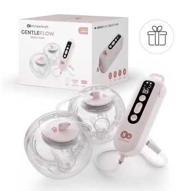 Двойной электрический молокоотсос Kinderkraft GentleFlow Pink (KEGEFL00PNK0000) Spok