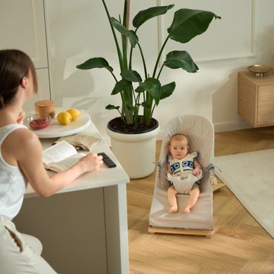 Шезлонг-качалка Kinderkraft Mimi Beige Wood (KBMIMI00WOD0000) Spok