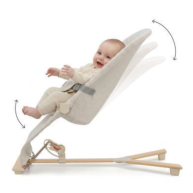 Шезлонг-качалка Kinderkraft Mimi Beige Wood (KBMIMI00WOD0000) Spok