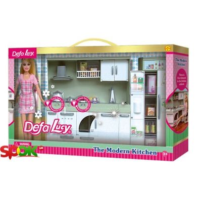 Кукла хозяюшка с кухонным гарнитуром Defa (6085) Spok
