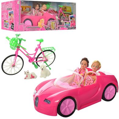 Кукольный набор Bambi с машинкой, велосипедом и животными (LF18) Spok