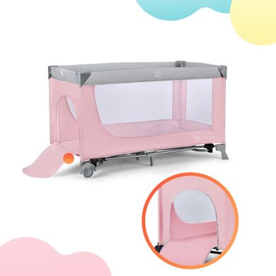 Кровать-манеж Kinderkraft Leody Pink (KCLEOD00PNK0000) Spok