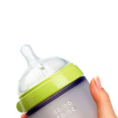 Набор силиконовых антиколиковых бутылочек для кормления Comotomo 150 мл Green 2 шт. (150TG-EN) Spok