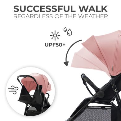 Прогулянкова коляска Kinderkraft Rine Vital Pink (KSRINE00PNK0000) Spok